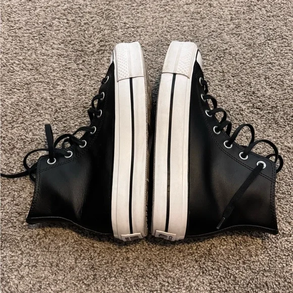 Converse Leather platform Hi tops - Picture 5 of 8